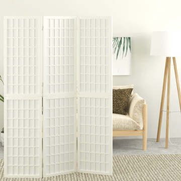 3-paneles fehér japán stílusú összecsukható paraván 120x170 cm - utánvéttel vagy ingyenes szállítással