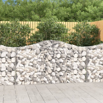 14 db íves horganyzott vas gabion kosár 200x30x100/120 cm - utánvéttel vagy ingyenes szállítással