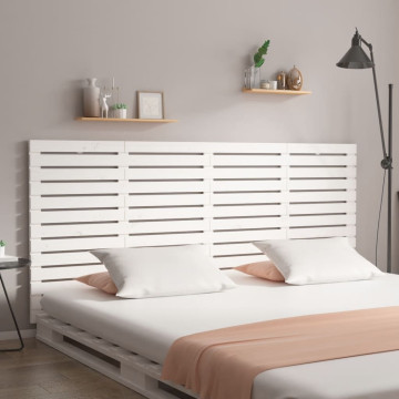 Fehér tömör fenyőfa fali fejtámla 186 x 3 x 91,5 cm - utánvéttel vagy ingyenes szállítással