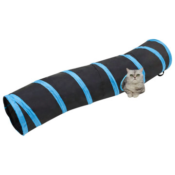 Fekete és kék S-alakú poliészter macskaalagút 122 cm - utánvéttel vagy ingyenes szállítással