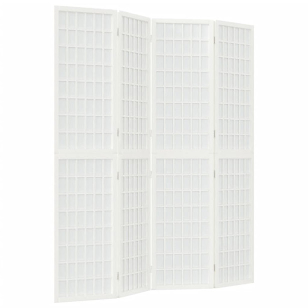 4-paneles fehér japán stílusú összecsukható paraván 160x170 cm - utánvéttel vagy ingyenes szállítással
