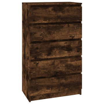 Füstös tölgy szerelt fa fiókos szekrény 60 x 36 x 103 cm - utánvéttel vagy ingyenes szállítással