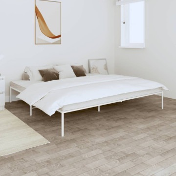 Fehér fém ágykeret 180 x 200 cm - utánvéttel vagy ingyenes szállítással