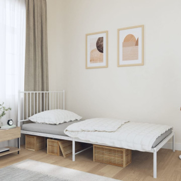 Fehér fém ágykeret fejtámlával 107x203 cm - utánvéttel vagy ingyenes szállítással