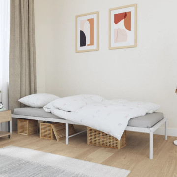 Fehér fém ágykeret 80x200 cm - utánvéttel vagy ingyenes szállítással