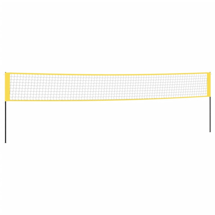 Sárga és fekete PE szövet tollaslabda háló 600 x 155 cm - utánvéttel vagy ingyenes szállítással