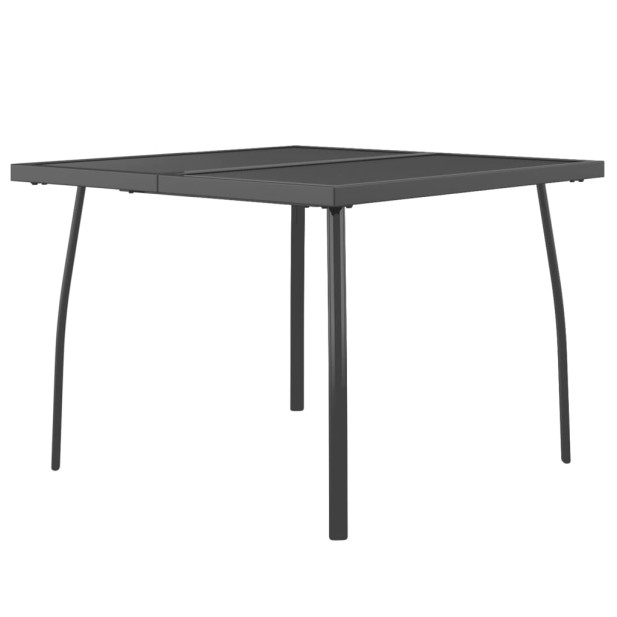 Antracitszürke acélhálós kerti asztal 100 x 100 x 72 cm - utánvéttel vagy ingyenes szállítással