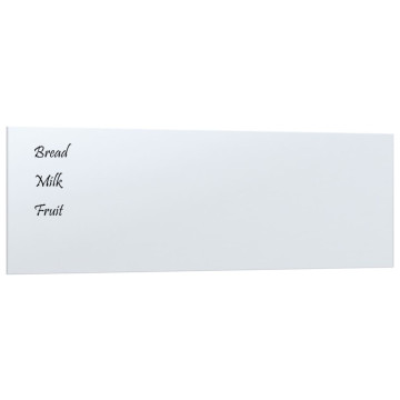 Fehér falra szerelhető edzett üveg mágnestábla 60 x 20 cm  - utánvéttel vagy ingyenes szállítással