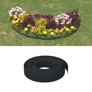 2 db fekete polietilén kerti szegély 10 m x 10 cm - utánvéttel vagy ingyenes szállítással