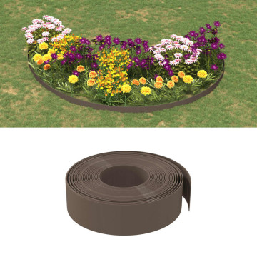 3 db barna polietilén kerti szegély 10 m x 15 cm - utánvéttel vagy ingyenes szállítással