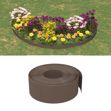 2 db barna polietilén kerti szegély 10 m x 20 cm - utánvéttel vagy ingyenes szállítással