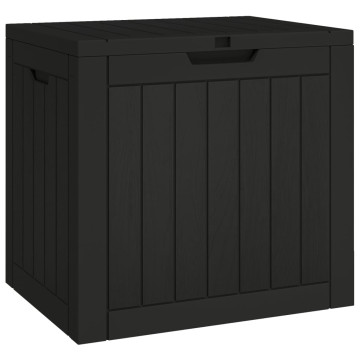 Fekete polipropilén kerti tárolóláda 55,5x43x53 cm - utánvéttel vagy ingyenes szállítással