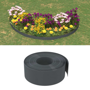 Szürke polietilén kerti szegély 10 m x 20 cm - utánvéttel vagy ingyenes szállítással