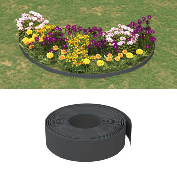 Szürke polietilén kerti szegély 10 m x 15 cm - utánvéttel vagy ingyenes szállítással