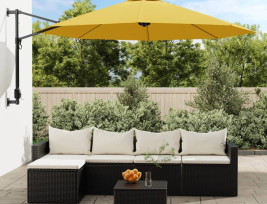 Sárga falra szerelhető napernyő 290 cm - utánvéttel vagy ingyenes szállítással