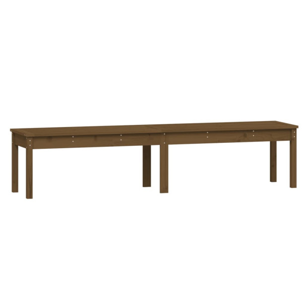 2 személyes mézbarna tömör fenyőfa kerti pad 203,5x44x45 cm - utánvéttel vagy ingyenes szállítással