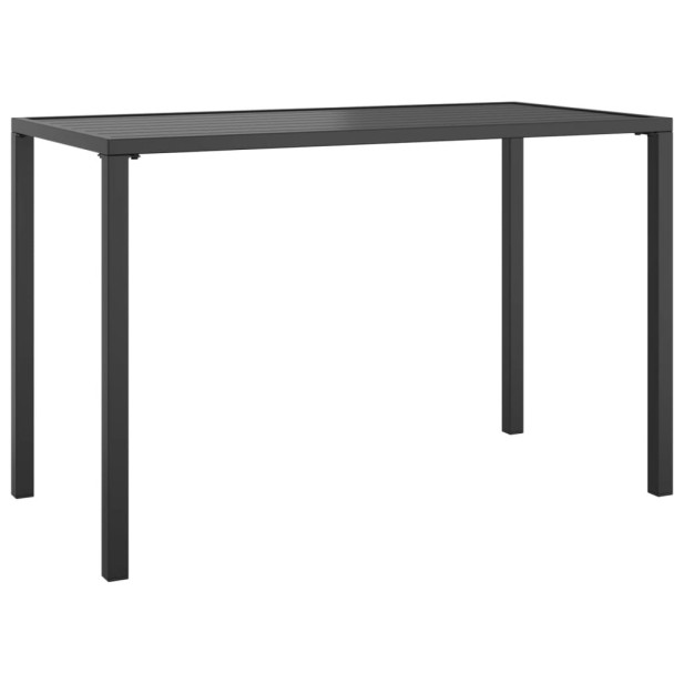 Antracitszürke acél kerti asztal 110 x 54 x 70 cm - utánvéttel vagy ingyenes szállítással
