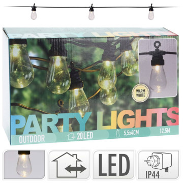 ProGarden 20 izzós LED party fény szett 12 V - utánvéttel vagy ingyenes szállítással