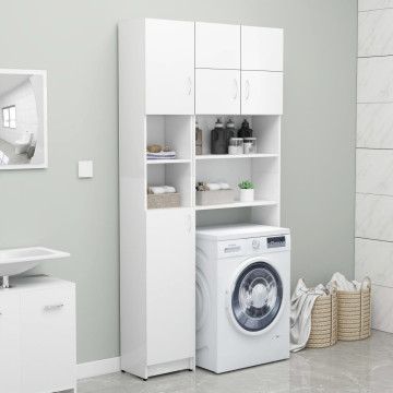 Fehér forgácslap mosógépszekrény szett - utánvéttel vagy ingyenes szállítással