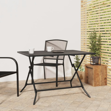 Antracit acélhálós összecsukható kerti asztal 110 x 80 x 72 cm - utánvéttel vagy ingyenes szállítással