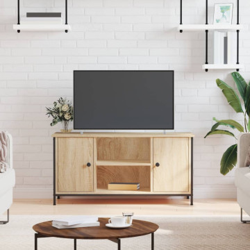 Sonoma-tölgyszínű szerelt fa fali TV-szekrény 100x40x50 cm - utánvéttel vagy ingyenes szállítással
