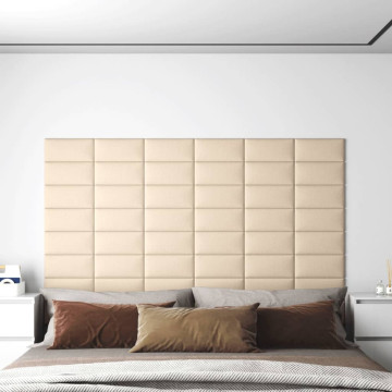 12 db krémszínű szövet fali panel 30 x 15 cm 0,54 m² - utánvéttel vagy ingyenes szállítással
