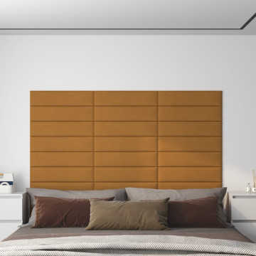 12 db barna bársony fali panel 60 x 15 cm 1,08 m² - utánvéttel vagy ingyenes szállítással