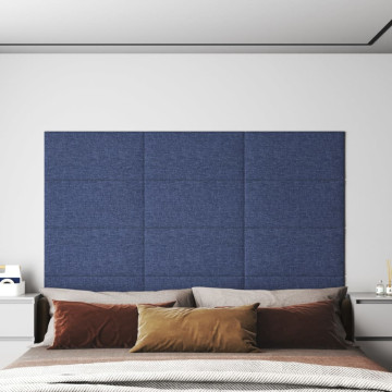 12 db kék szövet fali panel 60x30 cm 2,16 m² - utánvéttel vagy ingyenes szállítással