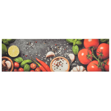 Mosható zöldségmintás bársony konyhai szőnyeg 45x150 cm - utánvéttel vagy ingyenes szállítással