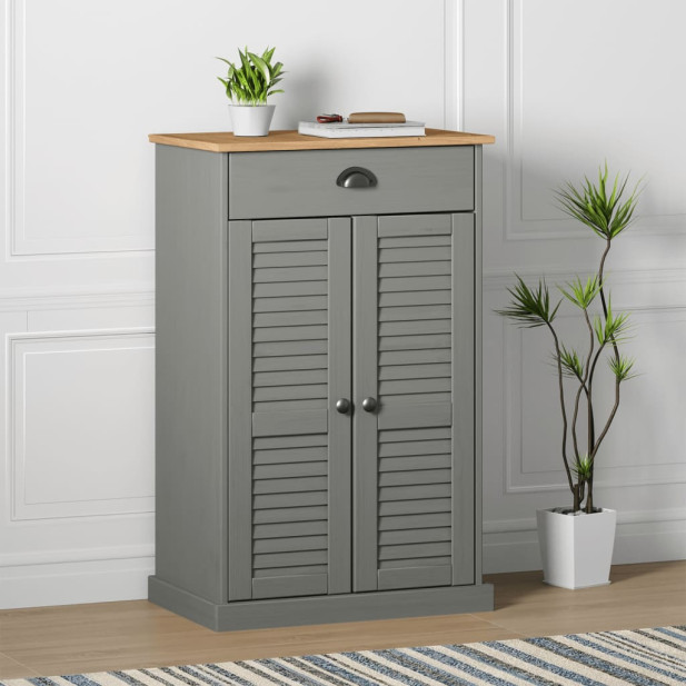 VIGO tömör fenyőfa cipőszekrény 60x35x96 cm - utánvéttel vagy ingyenes szállítással