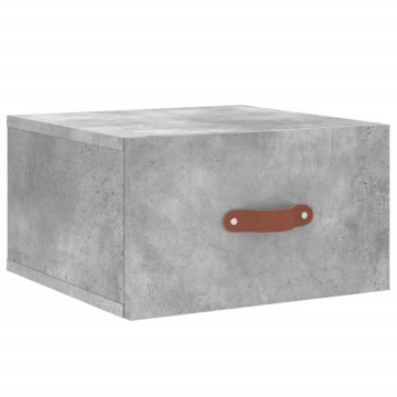 2 db betonszürke falra szerelhető éjjeliszekrény 35x35x20 cm - utánvéttel vagy ingyenes szállítással