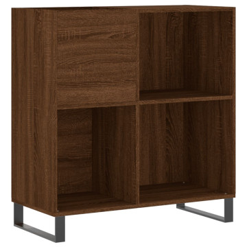 Barna tölgy színű szerelt fa hanglemezszekrény 84,5x38x89 cm - utánvéttel vagy ingyenes szállítással