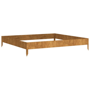 Corten acél kerti magaságyás 100 x 100 x 18,5 cm - utánvéttel vagy ingyenes szállítással