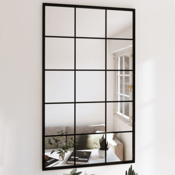 6 db fekete fém fali tükör 100x60 cm - utánvéttel vagy ingyenes szállítással