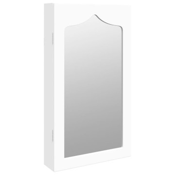 Fehér falra szerelhető tükrös ékszerszekrény 37,5x10x67 cm - utánvéttel vagy ingyenes szállítással