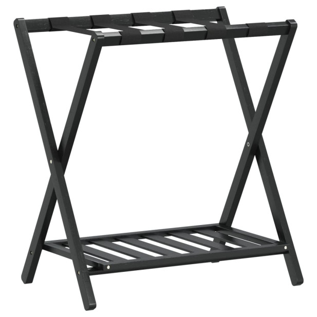 Fekete bambusz bőröndtartó 68 x 38 x 58 cm - utánvéttel vagy ingyenes szállítással