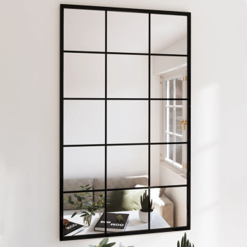 4 db fekete fém fali tükör 100x60 cm - utánvéttel vagy ingyenes szállítással