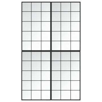 4 db fekete fém fali tükör 100x60 cm - utánvéttel vagy ingyenes szállítással