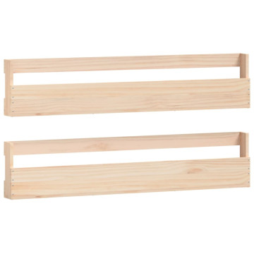 2 db tömör fenyőfa fali cipőtartó 110 x 9 x 23 cm - utánvéttel vagy ingyenes szállítással