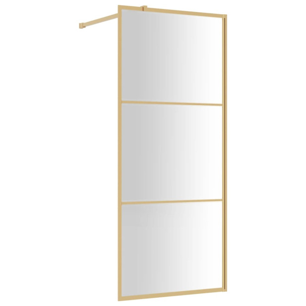 Aranyszínű zuhanyfal átlátszó ESG üveggel 90 x 195 cm - utánvéttel vagy ingyenes szállítással