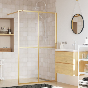 Aranyszínű zuhanyfal átlátszó ESG üveggel 118 x 195 cm - utánvéttel vagy ingyenes szállítással