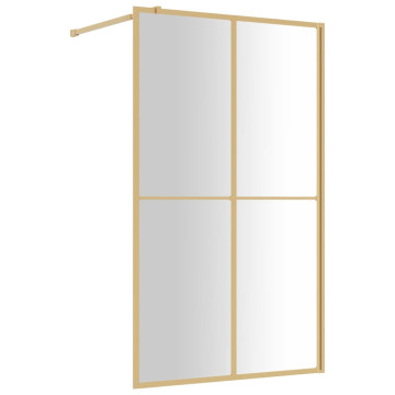 Aranyszínű zuhanyfal átlátszó ESG üveggel 118 x 195 cm - utánvéttel vagy ingyenes szállítással