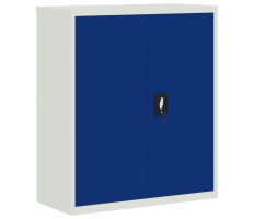 Világosszürke-kék acél irattartó szekrény 90x40x105 cm - utánvéttel vagy ingyenes szállítással