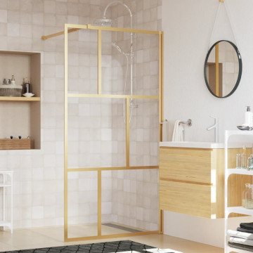 Aranyszínű zuhanyfal átlátszó ESG üveggel 115 x 195 cm - utánvéttel vagy ingyenes szállítással