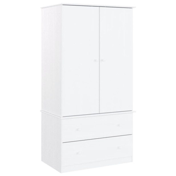 ALTA fehér tömör fenyőfa ruhásszekrény 90x55x170 cm - utánvéttel vagy ingyenes szállítással