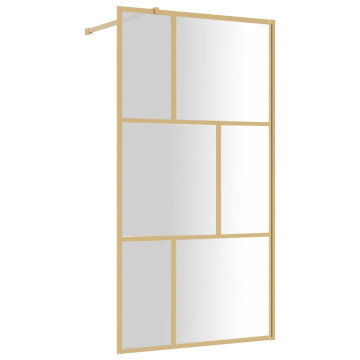 Aranyszínű zuhanyfal átlátszó ESG üveggel 100 x 195 cm - utánvéttel vagy ingyenes szállítással