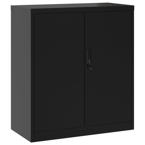 Fekete acél irattartó szekrény 79x40x90 cm - utánvéttel vagy ingyenes szállítással