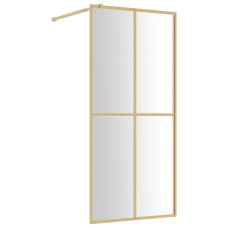 Aranyszínű zuhanyfal átlátszó ESG üveggel 100 x 195 cm - utánvéttel vagy ingyenes szállítással