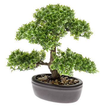 Emerald zöld mű mini bonsai fa 32 cm - utánvéttel vagy ingyenes szállítással