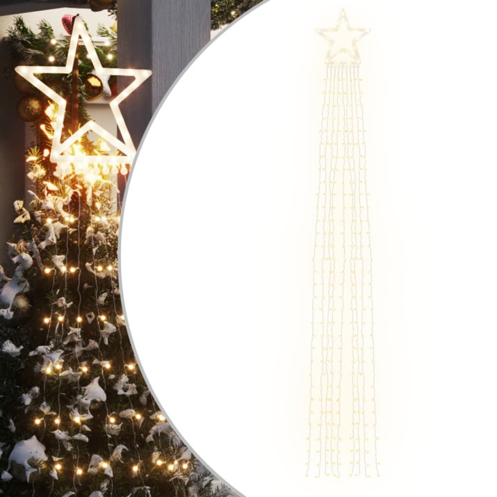 Meleg fehér 320 LED-es karácsonyfafüzér 375 cm - utánvéttel vagy ingyenes szállítással